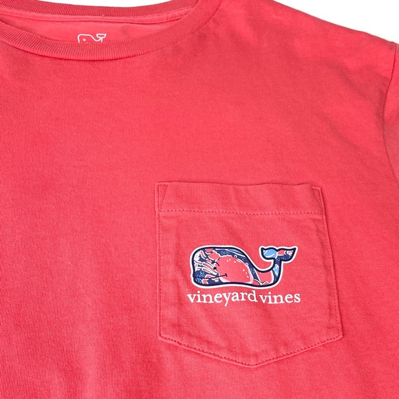 Vineyard Vines Pink/Coral T-Shirt Whale Graphic Design Sz M - Picture 5 of 7